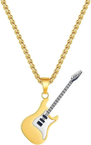 Collar Guitarra Acero Titanio Regalo Musical C512 Artista