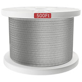 Cable De Acero Inoxidable T316 1/8puLG 500ft Railing Wr02