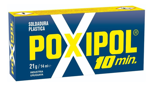 Poxipol Soldadura Plástica Color Metálico 14 Ml (10 Minutos)