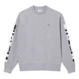 Sudadera/sueter Lacoste Gray Para Hombre - 100% Original