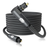 Cable Óptico Emk, A 90°, Toslink A Toslink, 760 Cm, Negro
