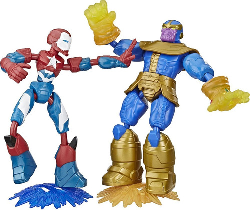 Bend And Flex Iron Patriot Vs Thanos Avengers Marvel Hasbro 