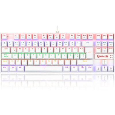 Teclado Gamer Redragon Kumara K552 Rainbow Blanco Red Sp F Idioma Español Latinoamérica | Envío gratis