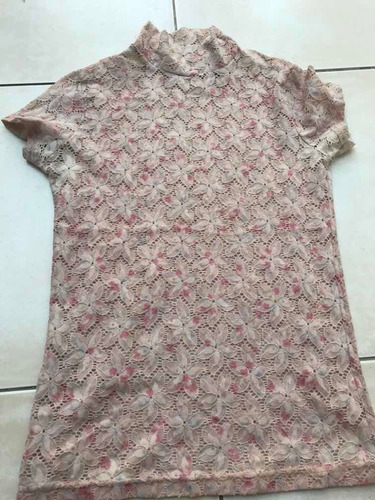 Remera Elastizada Vintage Mujer Talle S Calada Impec 2 Usos 