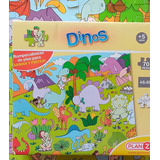 Rompecabezas Dinosaurios Piso Puzzle Gigante 70 Piezas Niños