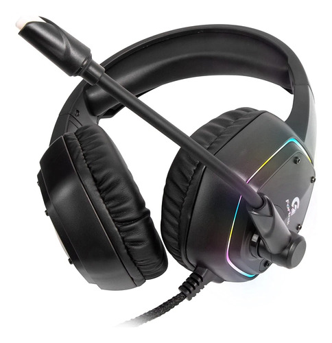 Fone Headset Gamer Rgb Fortrek Blackfire 2xp2 Usb Led Preto