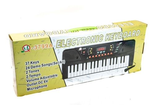 Piano Electrónico Con Micrófono Para Niños Con 24 Canciones 