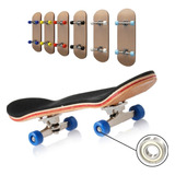 Skate Dedo Profissional De Madeira Com Rolamento Fingerboard