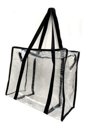 Bolsa Sacola Em Pvc Cristal Transparente Grande Visita Jumbo