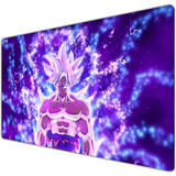 Mouse Pad Largo Goku Ultra Instinto Aura Anime Dbs 30x70cm