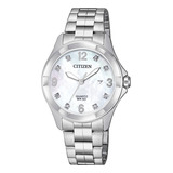 Reloj Citizen 61077 Eu6080-58d Mujer Acero Inoxidable Color Del Fondo Concha Nácar 61077