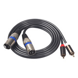 A 2 Rca Macho A Xlr Macho Estéreo Para Conexión De Para