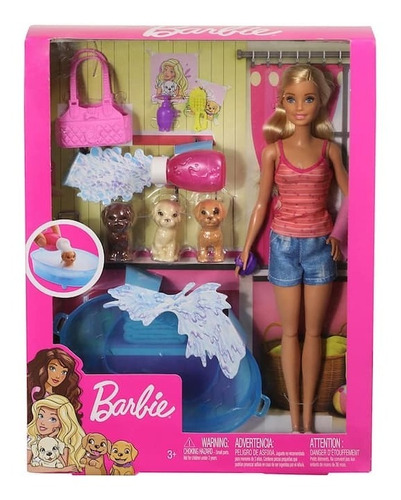 Barbie Verano Piscina Perritos - Original Importada