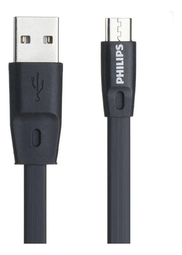 Cable Micro Usb Philips 1.2 Metros  Dlc2518cb- Negro