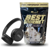 Kit Whey Gourmet Cookies + Fone Jbl 510bt Preto -menor Preço