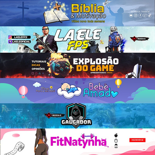 Banner Para Youtube + Introdução + Perfil Pacote Completo