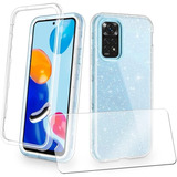 Kit Mica Cristal + Funda Xiaomi Rigida Tres Piezas Mujer