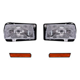 Cuartos + Faros 4 Piezas Depo P/ Volkswagen Jetta 1988-1992