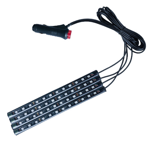 Tira De Luces Led Para Coche En Forma De Y, 4 Unidades, 48 L