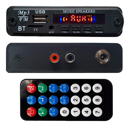 Modulo Usb Mp3 Bluetooth Salida Audio Rca Transformador 12v 