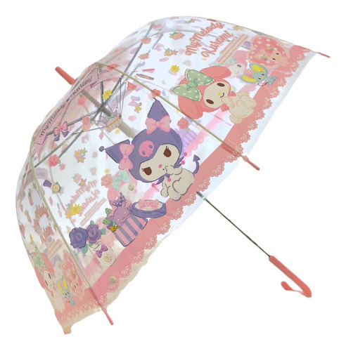 Paraguas Infantil Automático Transparente Kuromi