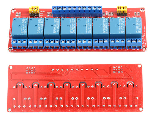 Placa De Módulo De Relé Optoacoplador De 8 Canales Con Dispa