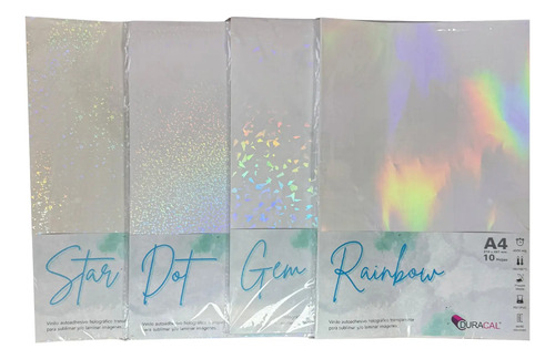 Vinilo Sublimable Adhesivo Holográfico Transparente A4 | Envío gratis