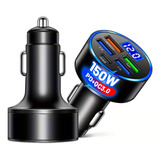 Cargador Para Auto 150w Tipo C Carga Rapida Pd|qc 3.0|4usb