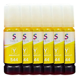 6 Tinta Yellow Para Epson 544 Compatible L1250 L3250 L1210