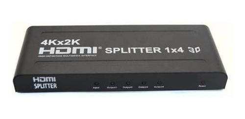 Splitter 4 Portas Hdmi 3d 4k Hub 1x4 1080p Ativo Com Fonte