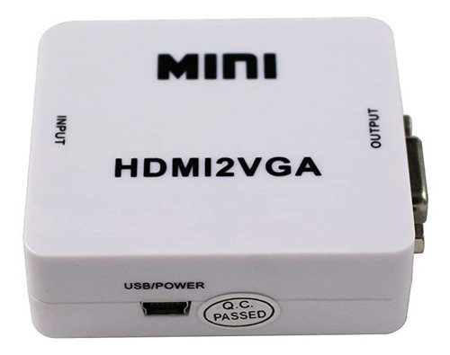 Conversor De Audio Con Hdmi2vga Mini Hdmi A Vga P Adaptador.