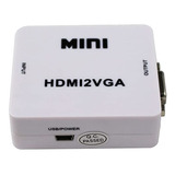 Conversor De Audio Con Hdmi2vga Mini Hdmi A Vga P Adaptador.