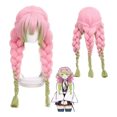 Peluca De Rol Wig Braid, Personajes De Anime Kanroji Mitsuri