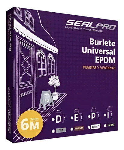 Burlete Puertas Y Ventanas Autoadhesivo Sealpro Tipo D Dep