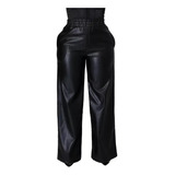 Ropa Mujer Retro Pantalones De Cuero Sueltos Y Sueltos Mujer