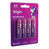 Pilha Recarregavel Pequena Aa 2500mah C/4 Elgin 82173 - Nfe