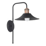 Aplique Galponero Padua 1 Luz Vintage Cobre / Negro Apto Led