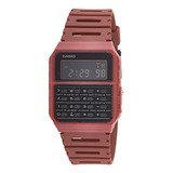 Casio Ca-53wf-4b Calculadora Rojo Reloj Para Hombre Nuevo Cl