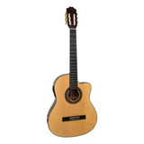 Guitarra Electroacústica La Sevillana Ur6cef3 Para Diestros Natural Palo De Rosa Mate