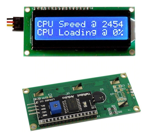 Lcd 16x2 Hd44780 Backlight Azul + Interface Serial I2c