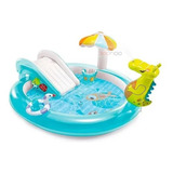 Piscina Inflable Centro De Juego Lagarto Intex Tobogán Juego