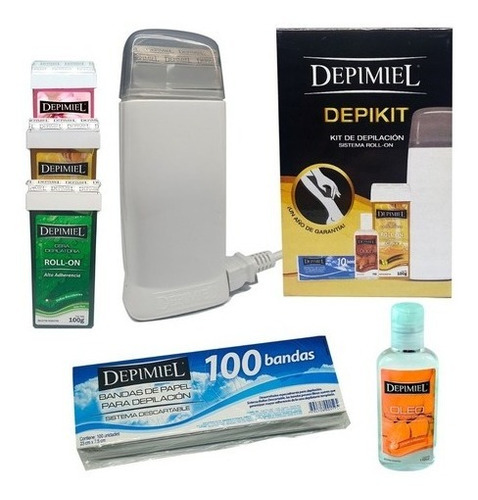 Kit Derretidor Depimiel Depikit + 3 Cera Roll On 100 Bandas