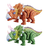 Dinosaurio Triceratops Con Luz Sonido Juguete Electronico