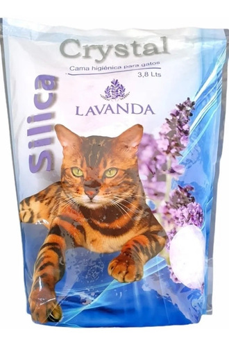 Piedras Sanitarias Gatos Silica Gel Crystal Lavanda 3.8 L