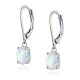 Aros Colgantes Opal Con Baño De Oro Para Mujeres.