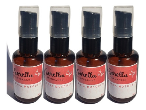 Pack 4 Aceites De Rosa Mosqueta,  30 Ml, Manchas En La Piel 