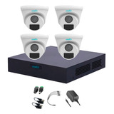 Uniarch Kit De Seguridad Kit4-uac-t112-plus-sc 4 Cámaras Análogas Tipo Turret 2mp 1080 Alta Calidad Ir 20 Mts Protección Exterior Ip67 Fácil Instalación Cctv T112 Máxima Seguridad