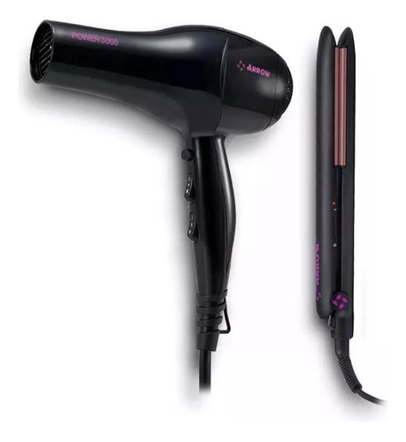 Combo Planchita + Secador De Pelo Arrow Ak6000ap Beauty Cye