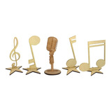 11 Figuras Nota Musical Surtido 45 Cm Mdf Centro De Mesa