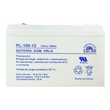 Bateria Solar 100ah 12v Para Panel Agm Ciclo Profundo Ups